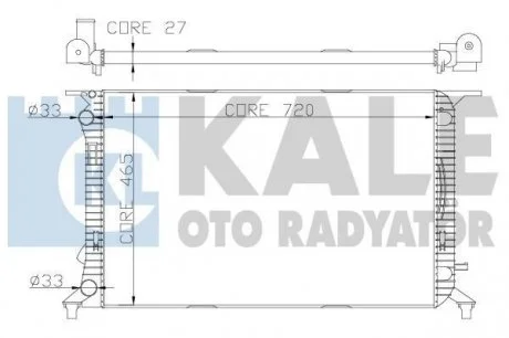 Радиатор охлаждения Audi A4, A5, A6, Q3, Q5 KALE 342340