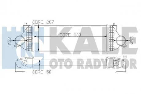 SUZUKI Интеркулер Grand Vitara II 1.9DDiS 05- KALE 342365