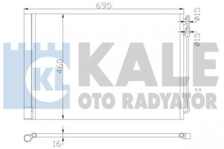 Радиатор кондиционера Bmw 5, 6, 7 KALE 342415 (фото 1)