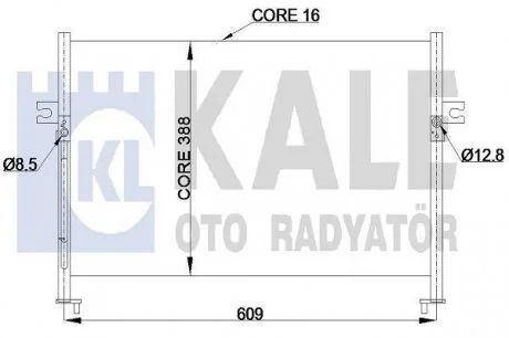 Радиатор кондиционера Hyundai H-1 / Starex, H-1 Box, H100, Porter Condenser OTO RADYATOR KALE 342425