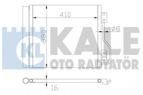 DB Радиатор кондиционера Smart Fortwo 07- KALE 342545