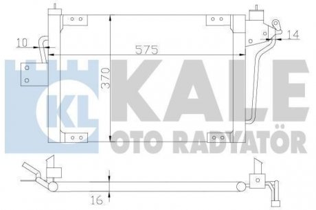 OPEL Радиатор кондиционера Astra F 91- KALE 342570
