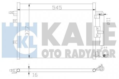 RENAULT Радиатор кондиционера Clio III,Modus 05- KALE 342585 (фото 1)