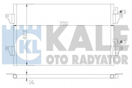 RENAULT Радиатор кондиционера Espace IV,Laguna II 01- KALE 342590