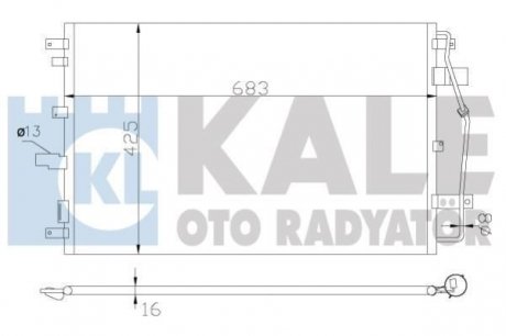 VOLVO Радиатор кондиционера XC90 I 02- KALE 342650 (фото 1)