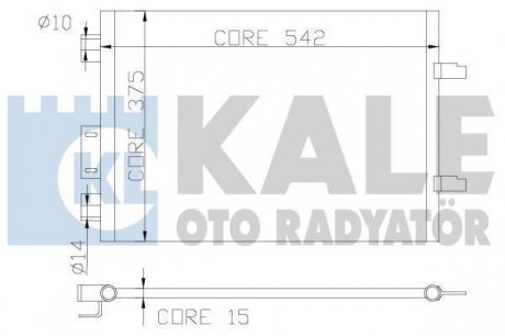 RENAULT Радиатор кондиционера Clio II 01- KALE 342835
