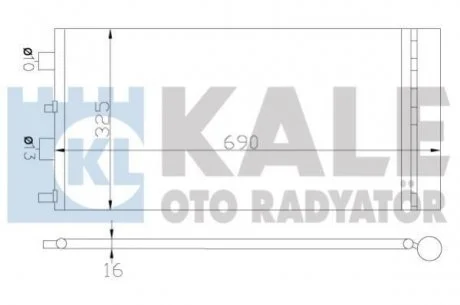 Радиатор кондиционера Dacia Duster, Renault Duster OTO RADYATOR KALE 342840