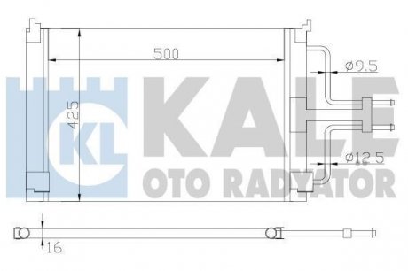 RENAULT Радиатор кондиционера Laguna I 95- KALE 342845 (фото 1)