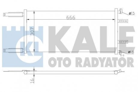 FIAT Радиатор кондиционера 1.2/1.9D 01- KALE 342850 (фото 1)