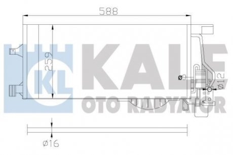 OPEL Радиатор кондиционера Combo Tour,Corsa C KALE 342895