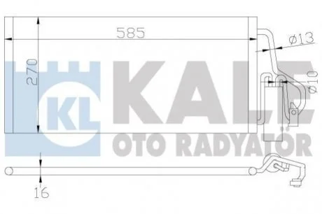 OPEL Радиатор кондиционера Combo Tour,Corsa C KALE 342915
