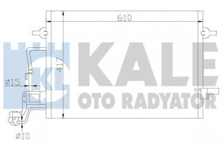 VW Радиатор кондиционера Passat 00-,Skoda SuperB I KALE 342920 (фото 1)
