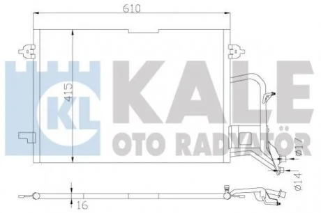 VW Радиатор кондиционера Audi A4,Passat 94- KALE 342935