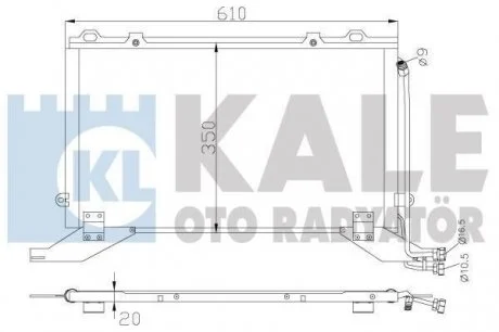 DB Радиатор кондиционера W210 KALE 343045