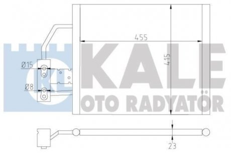 BMW Радиатор кондиционера 5 E39 96- KALE 343055 (фото 1)