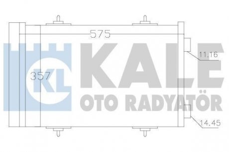 CITROEN Радиатор кондиционера C5 III 1.6HDI 08-,Peugeot 407/508 KALE 343090 (фото 1)