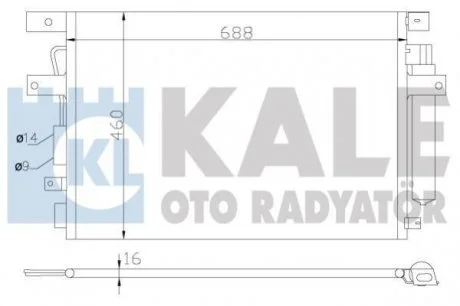 CHRYSLER Радиатор кондиционера с осушителем 300C,Lancia Thema KALE 343135