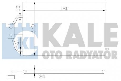 RENAULT Радиатор кондиционера Megane I 95- KALE 344320