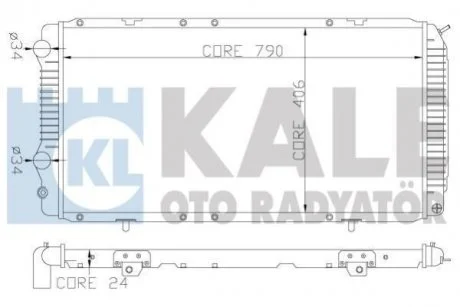 FIAT Радиатор охлаждения Ducato,Citroen Jumper,Peugeot 1.9D/2.8TD 94- KALE 344340