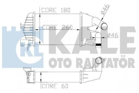 OPEL Интеркулер Astra H,Zafira B 1.3/1.9CDTI KALE 345800