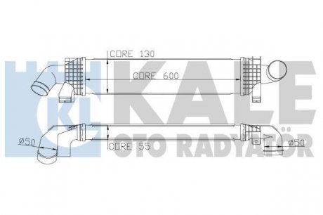 FORD Интеркулер C-Max,Focus II,III,Kuga I,II,Mondeo IV,S-Max 1.6/2.0TDCi 04- KALE 346900 (фото 1)