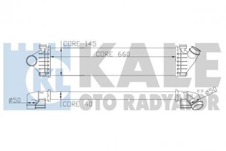 FORD Интеркулер C-Max,Focus II,III,Galaxy,Kuga I,II,Mondeo IV,S-Max 1.6/2.0TDCi,Volvo S60 II,S80 II,V70 III KALE 347000 (фото 1)