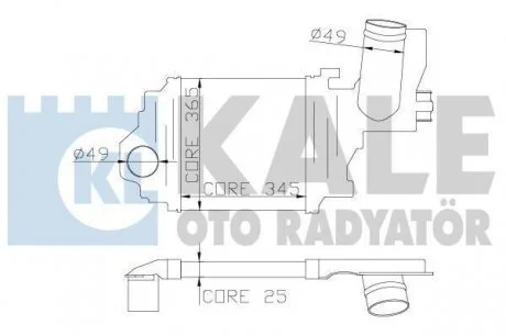 RENAULT Интеркулер Clio II,Symbol 1.5/1.9dCi 00- KALE 348100
