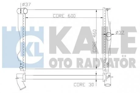 BMW Радиатор охлаждения 1/3 E90,X1 E84 2.0/3.0 KALE 348700 (фото 1)