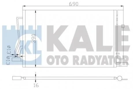 FORD Радиатор охлаждения Fiesta V,Fusion,Mazda 2 1.25/1.6 01- KALE 349600