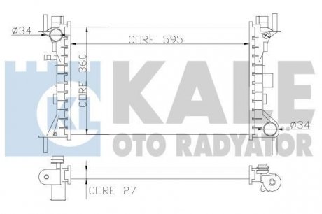 FORD Радиатор охлаждения Focus 1.8DI/TDCi 99- KALE 349700 (фото 1)