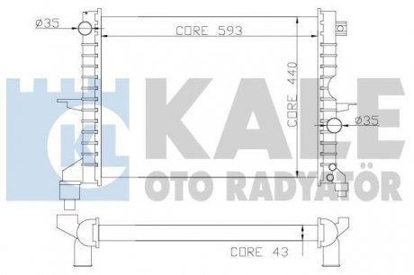 LANDROVER Радиатор охлаждения Discovery II 2.5Td 98- KALE 350400