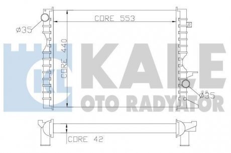 LANDROVER Радиатор охлаждения Defender 2.2/2.5Td 98-16 KALE 350600 (фото 1)