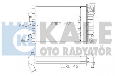 DB Радиатор охлаждения S-Class W140 3.2 91- KALE 351500 (фото 1)
