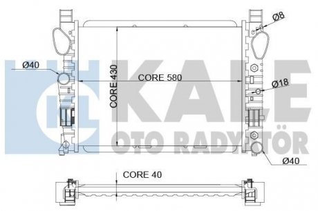 DB Радиатор охлаждения S-Class W220 3.2/6.0 99- KALE 351800