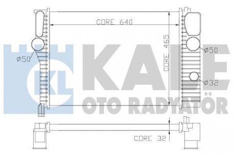 DB Радиатор охлаждения W211 E200/500 02- KALE 351900