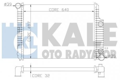 DB Радиатор охлаждения W210 2.0/2.3 95- KALE 352000 (фото 1)