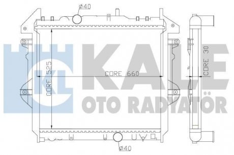 TOYOTA Радиатор охлаждения Hilux VII 2.5/3.0 D-4D 05- KALE 352600 (фото 1)