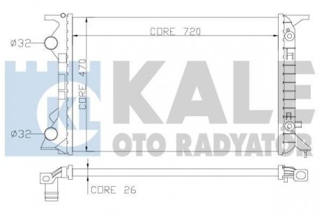 VW Радиатор охлаждения Audi A4/5/6,Q5 2.0 09- KALE 353400