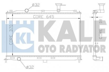 Радиатор охлаждения Accent 1.4/1.6 (06-) МКПП/АКПП OTO RADYATOR KALE 358000 (фото 1)