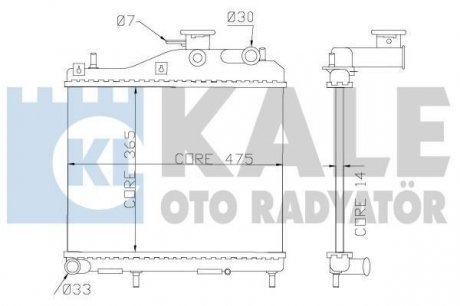 HYUNDAI Радиатор охлаждения Accent II 1.5CRDi 02- KALE 358200