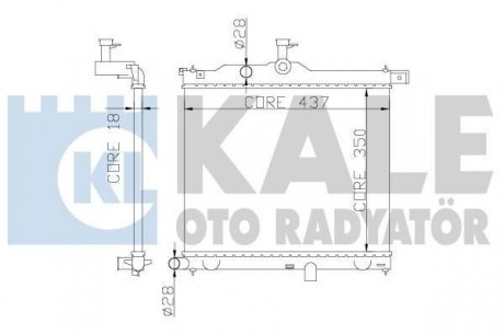 HYUNDAI Радиатор охлаждения i10 1.1/1.1CRDi 08- KALE 358300 (фото 1)