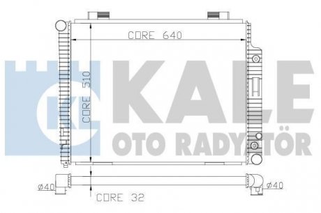 DB Радиатор охлаждения W210 2.0/3.2 95- KALE 360500 (фото 1)
