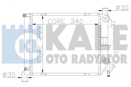 DB Радиатор охлаждения W124/201 1.8/2.0 83- KALE 361200 (фото 1)