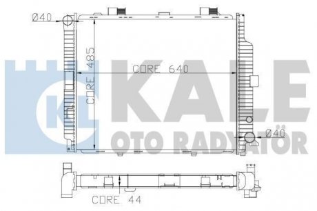 DB Радиатор охлаждения W210 3.0D/TD 95- KALE 361500 (фото 1)