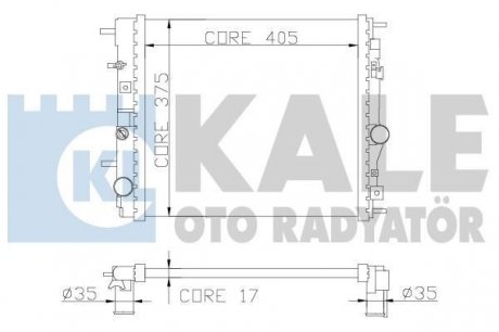 MITSUBISHI Радиатор охлаждения Colt IV,Lancer V 1.3/1.6 92- KALE 362500 (фото 1)