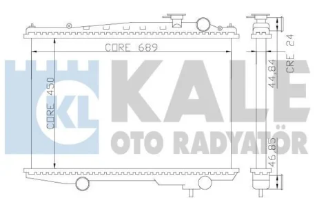 Радіатор охолодження двигуна (паяний) Nissan Navara D22 (97-) OTO RADYATOR KALE 362700 (фото 1)
