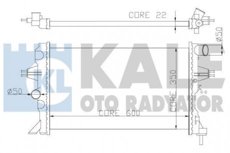 OPEL Радиатор охлаждения Astra G,Zafira 1.4/2.2 KALE 363500 (фото 1)