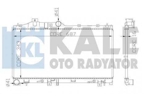 Радиатор охлаждения Subaru Forester KALE 365000