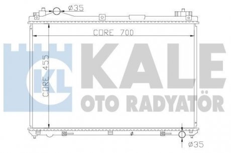 SUZUKI Радиатор охлаждения Grand Vitara II 1.6/2.7/3.2 05- KALE 365400