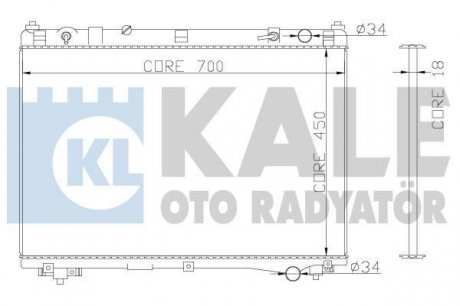 SUZUKI Радиатор охлаждения Grand Vitara II 2.0/2.4 05- KALE 365500 (фото 1)